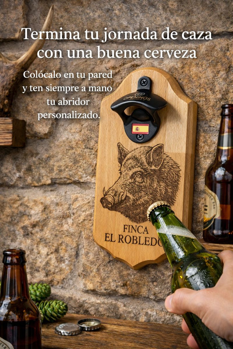 Abridor de cerveza cinegético